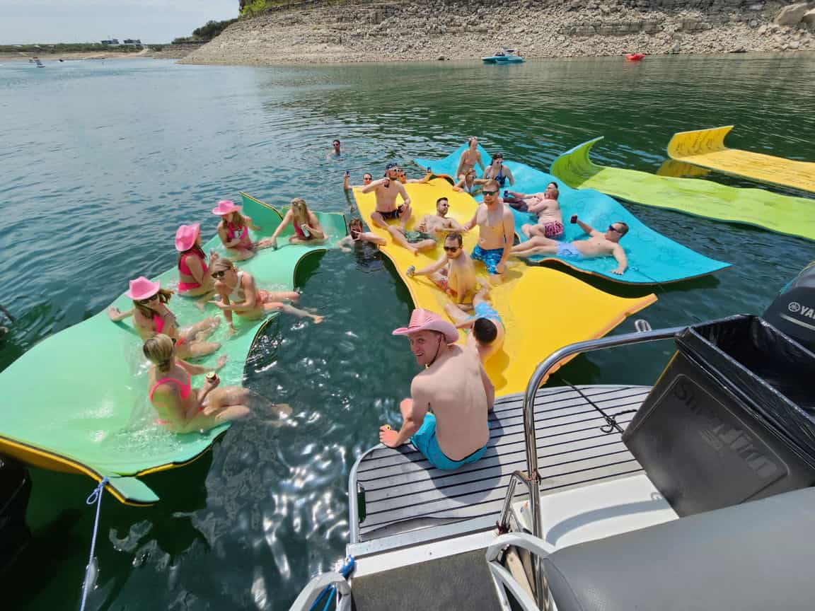 Big Tex Boat Rentals team on a boat