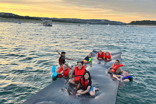 Party boat at lake travis