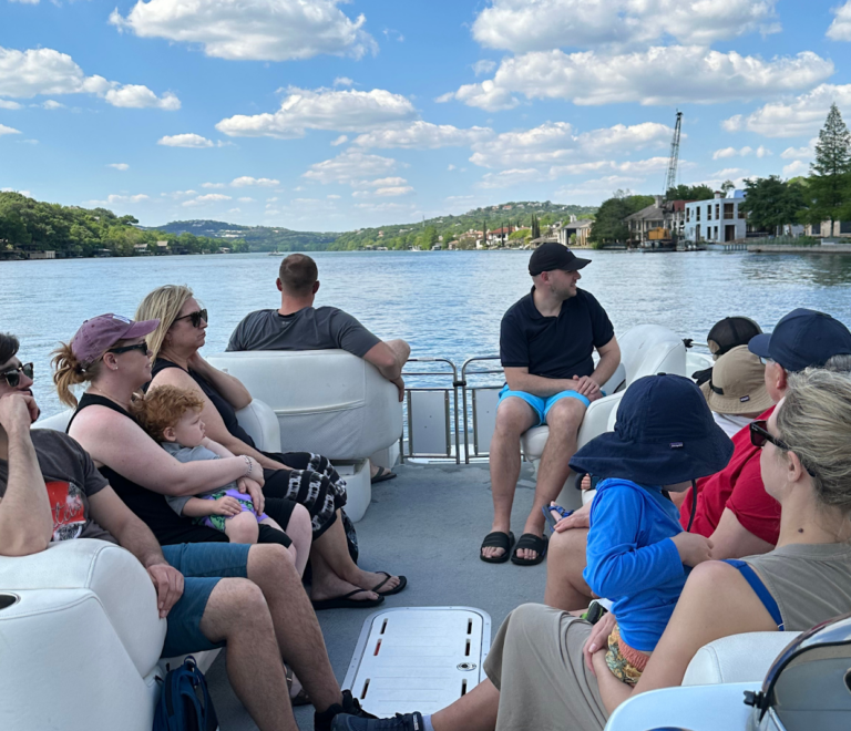 Sunset cruise on lake austin