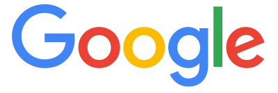 Google company logo in bold letters with blue, red, yellow, and green colors.